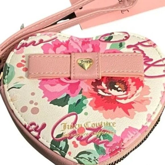 Juicy Couture Peek A Bow Heart Wristlet Handbag - Picture 4 of 7